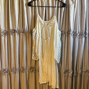 Amuse society white lace dress